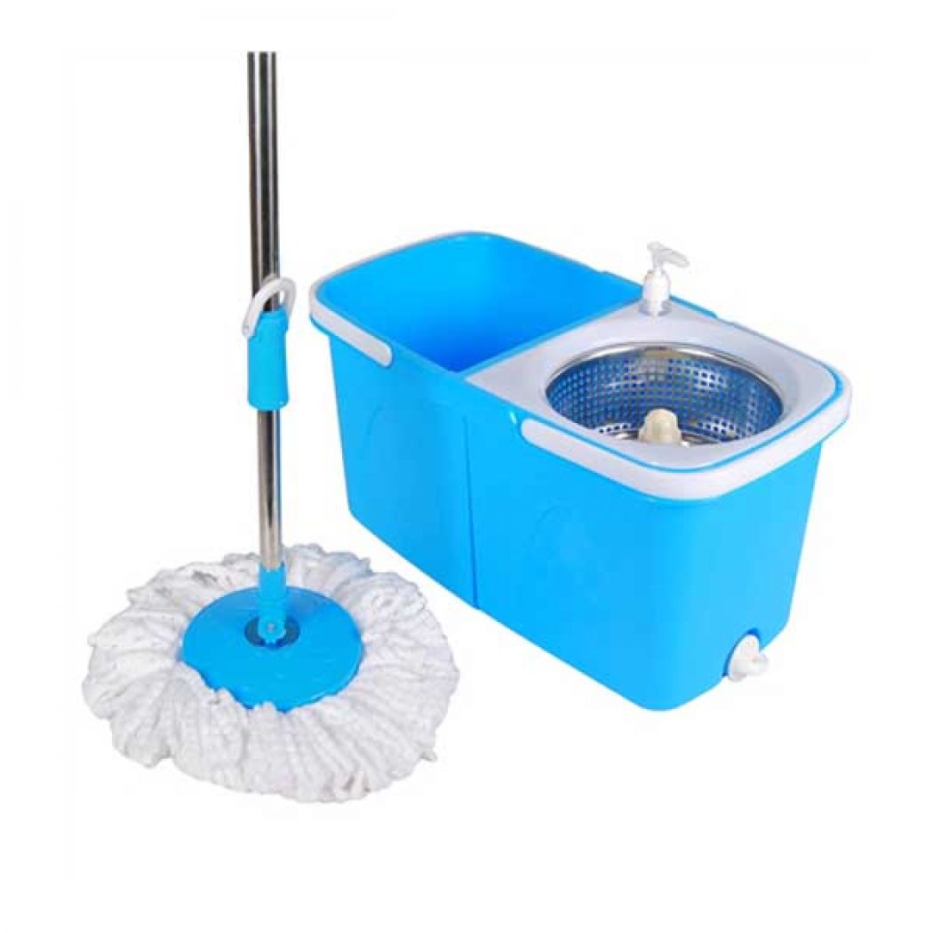 Split Bucket 360 Rotating Magic Spin Mop with 2 Mop Heads